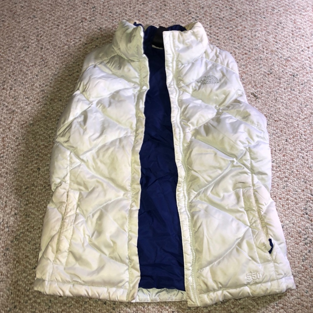 The North Fave White Puffer Vest